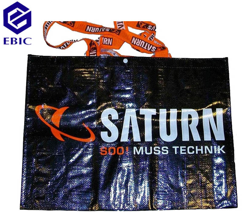 Coated Woven Shopping Bag - Saturn